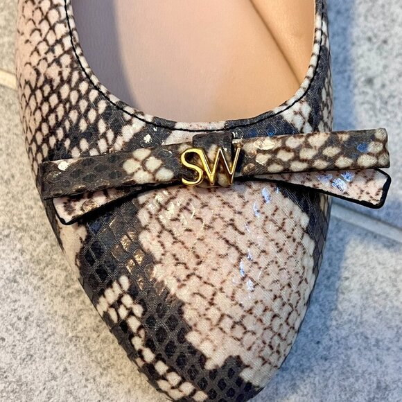 Stuart Weitzman Jodie Python Flats Size 6.5 - Picture 10 of 11
